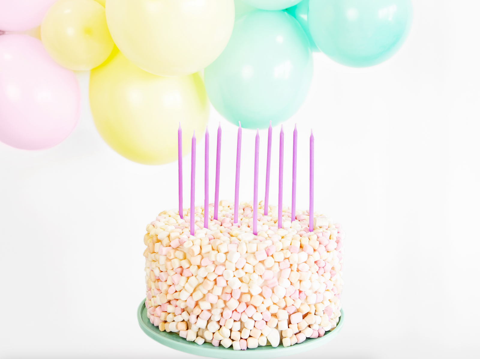 Tall Lilac Birthday Candles