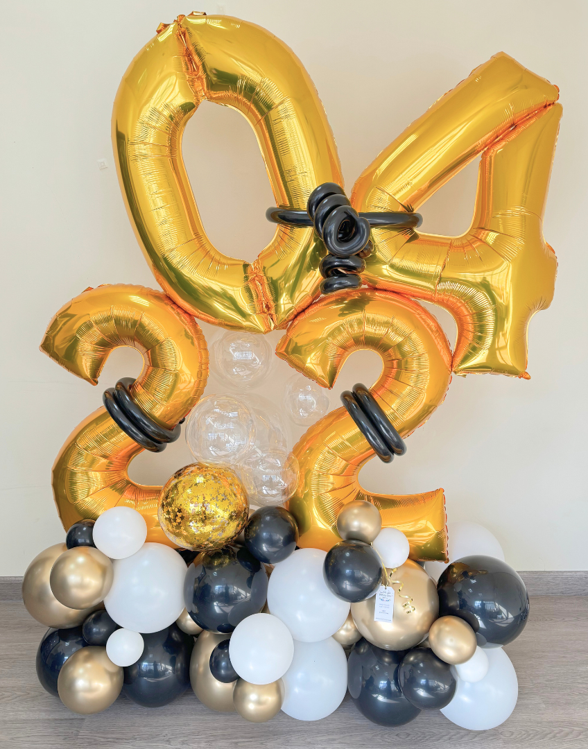 Year Number Balloon Cluster