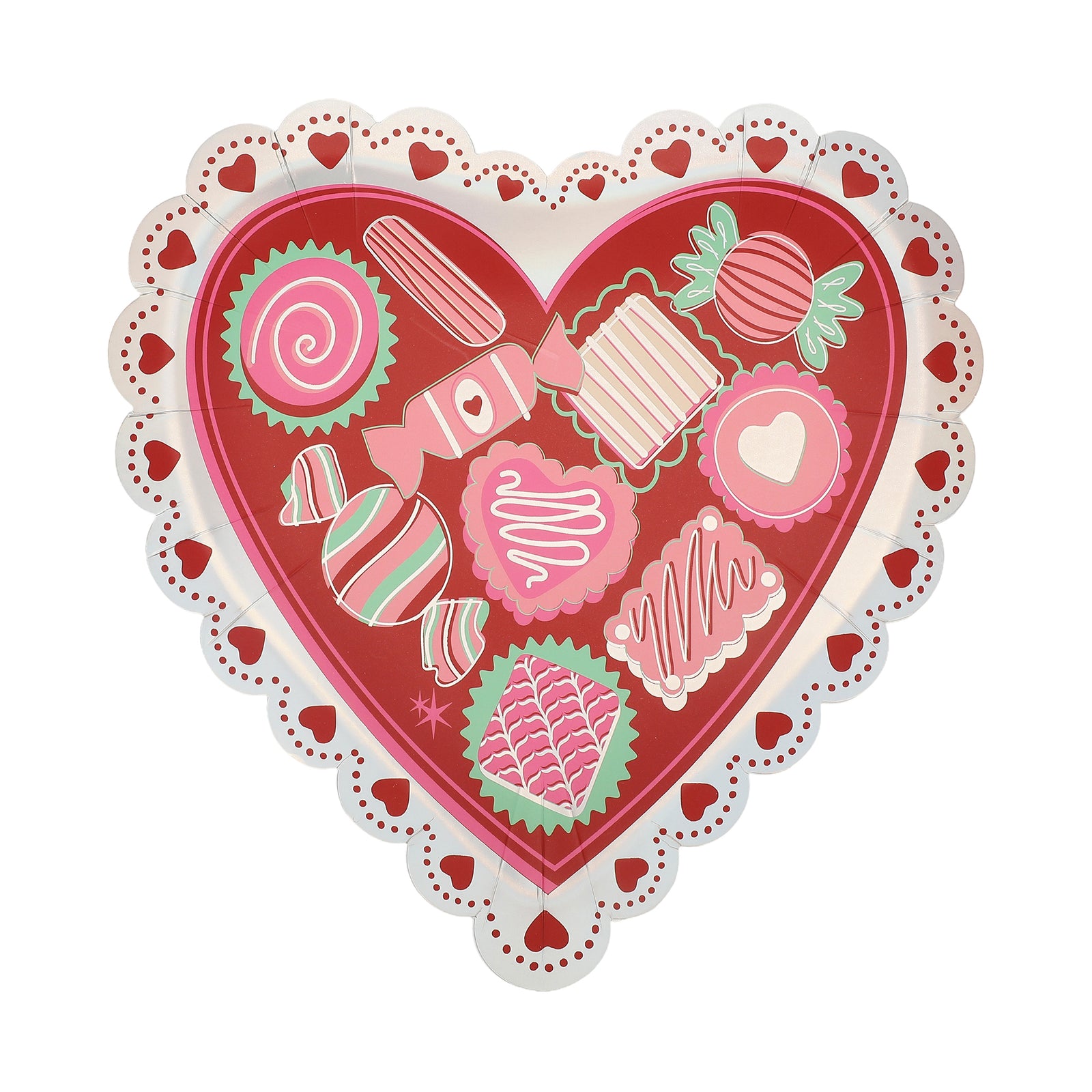 Festive Heart Dessert Plates