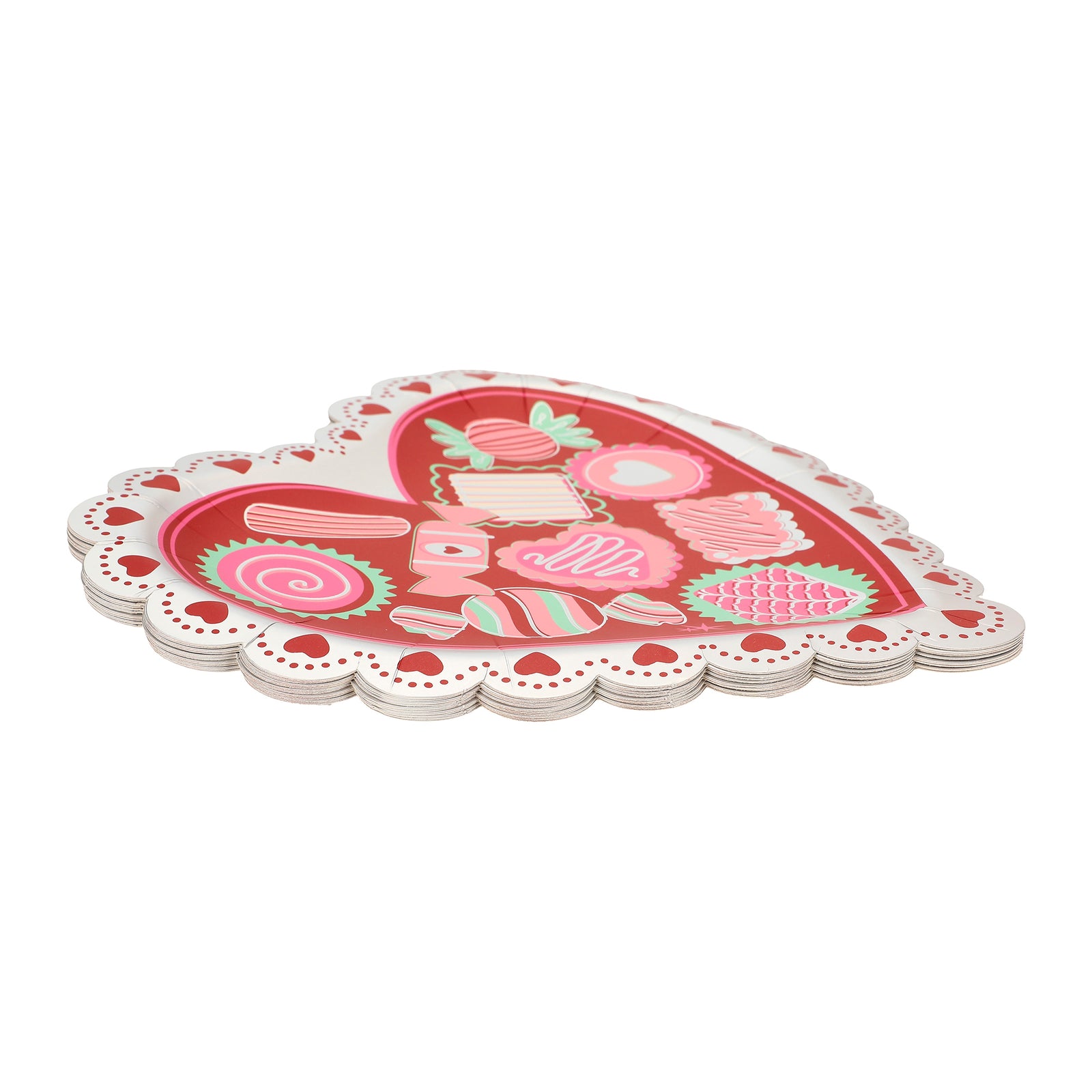 Festive Heart Dessert Plates