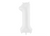 White Number Foil Balloon
