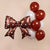 Brown Polka Dot Bow Foil Balloon