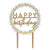 Wooden Happy Birthday Cake Topper with Daisies