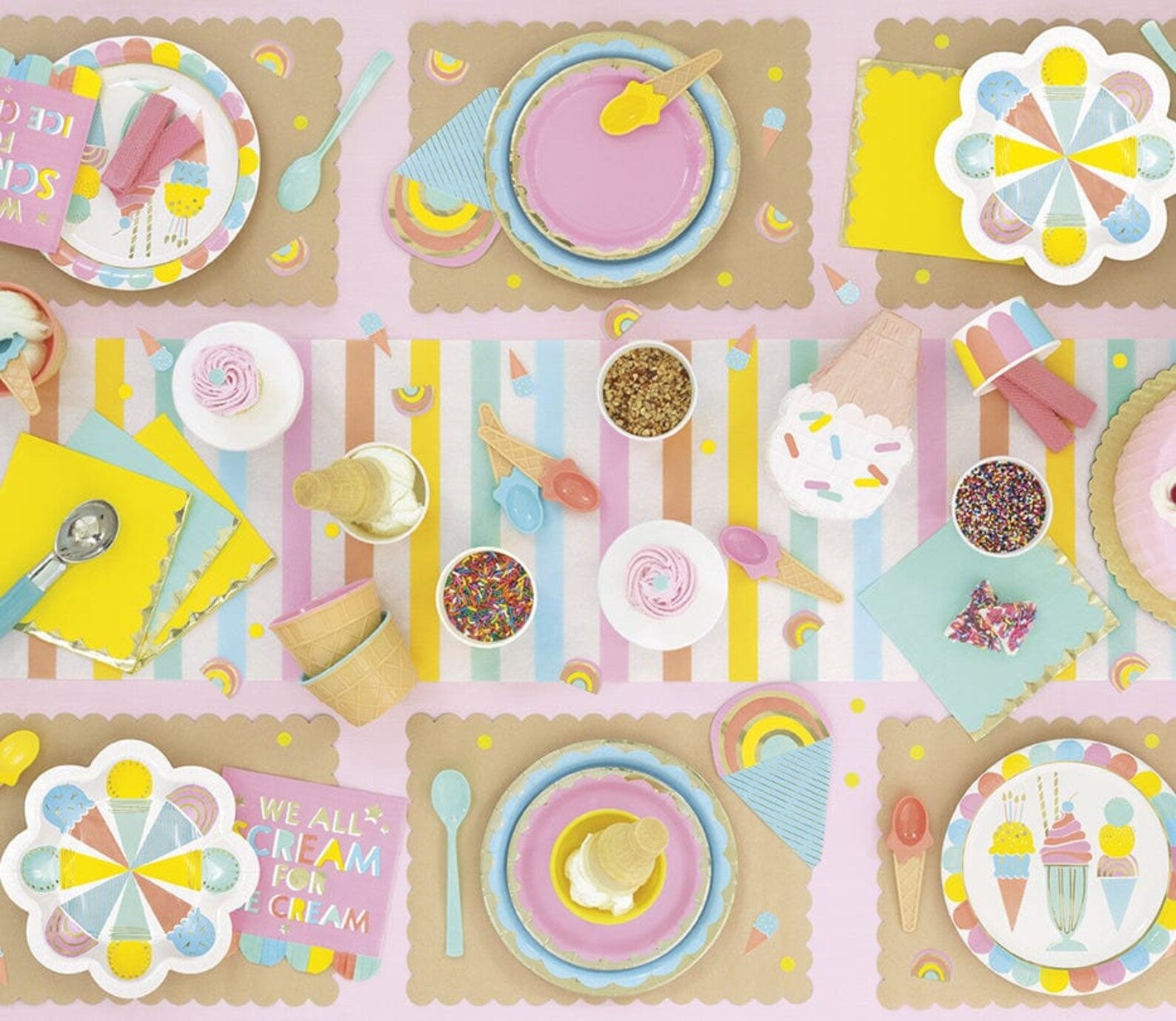 We All Scream For Ice Cream Fringe Luncheon Napkins