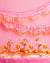 Pink Orange Scallop Fringe Banner