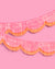 Pink Orange Scallop Fringe Banner