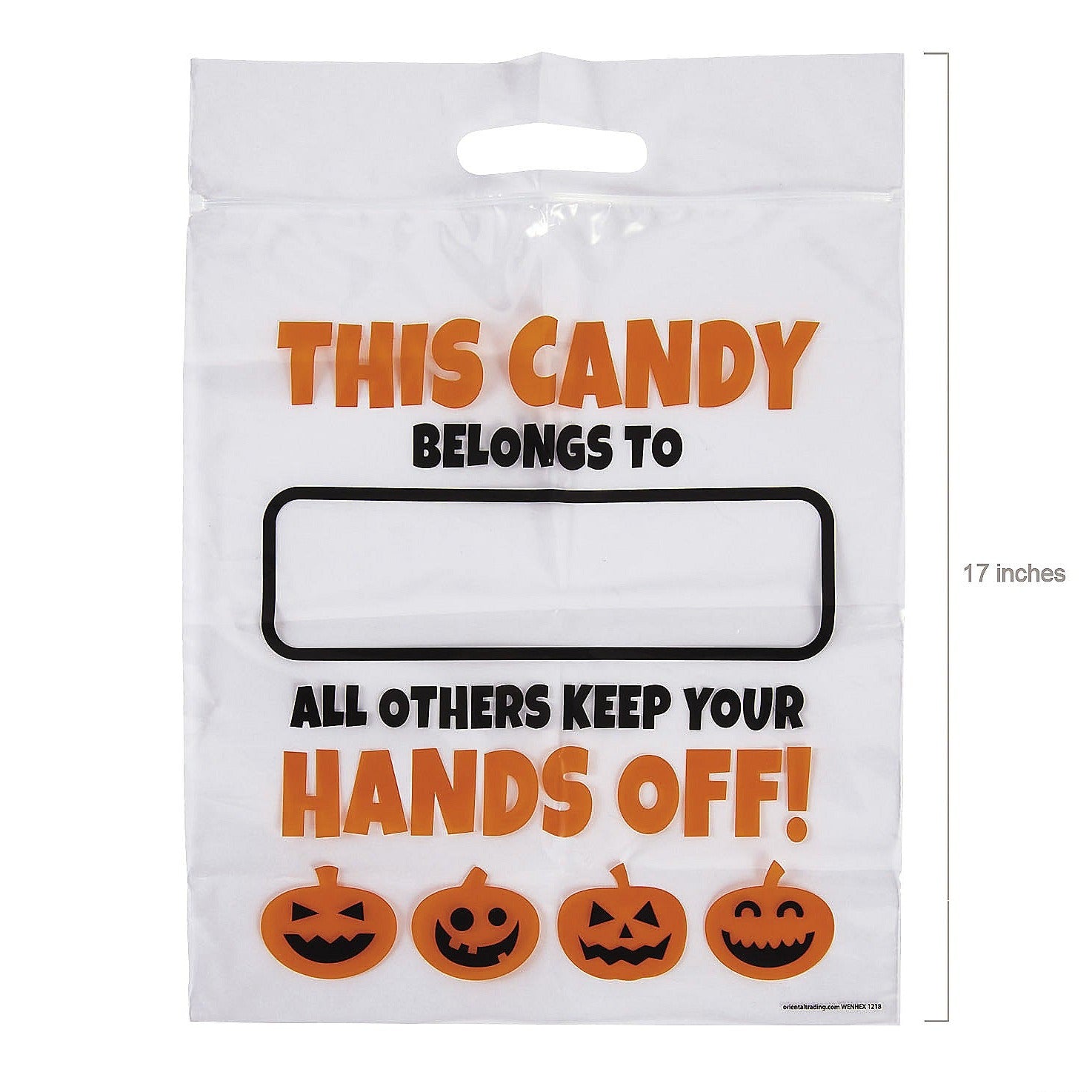 Large Halloween Zip Treat Bags