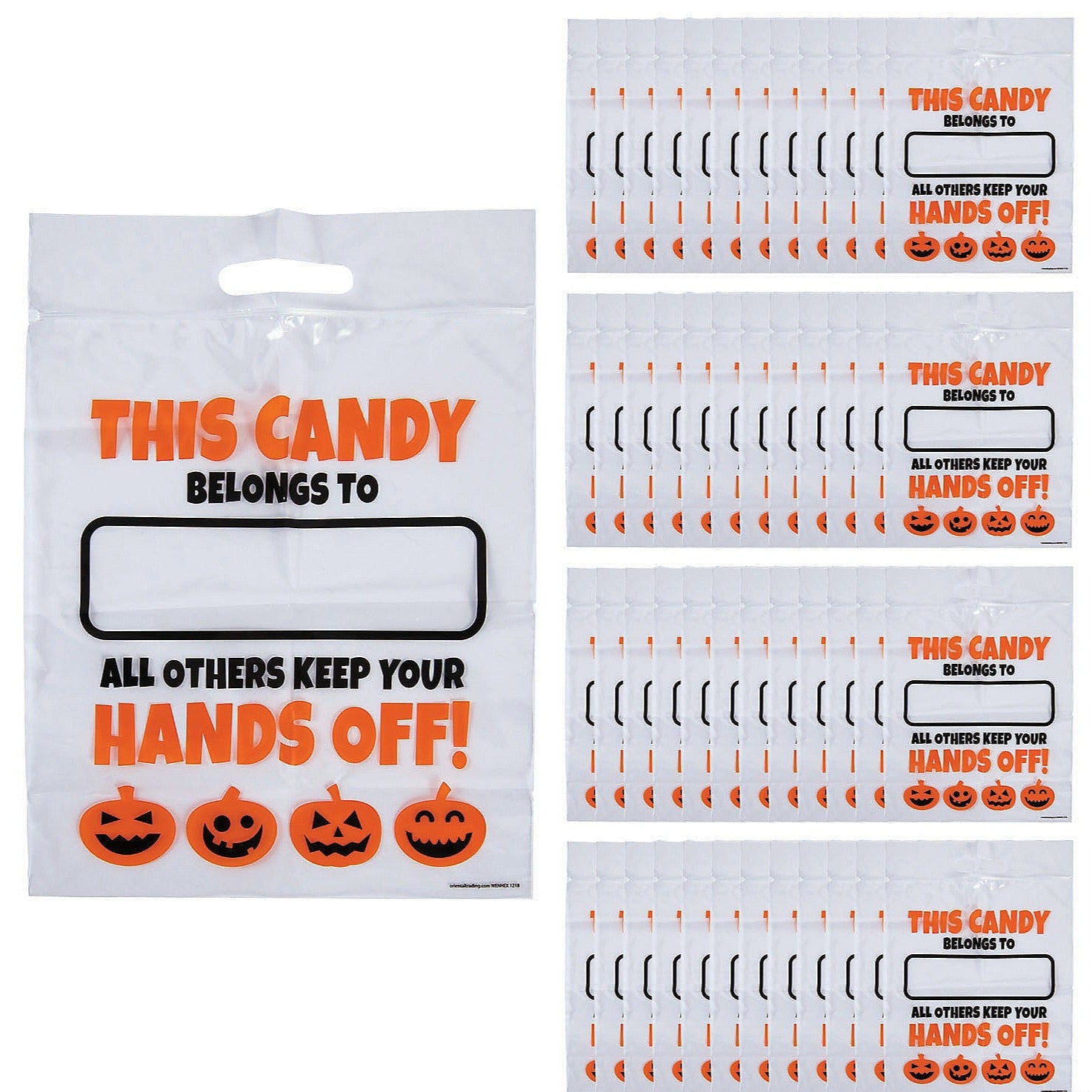 Large Halloween Zip Treat Bags