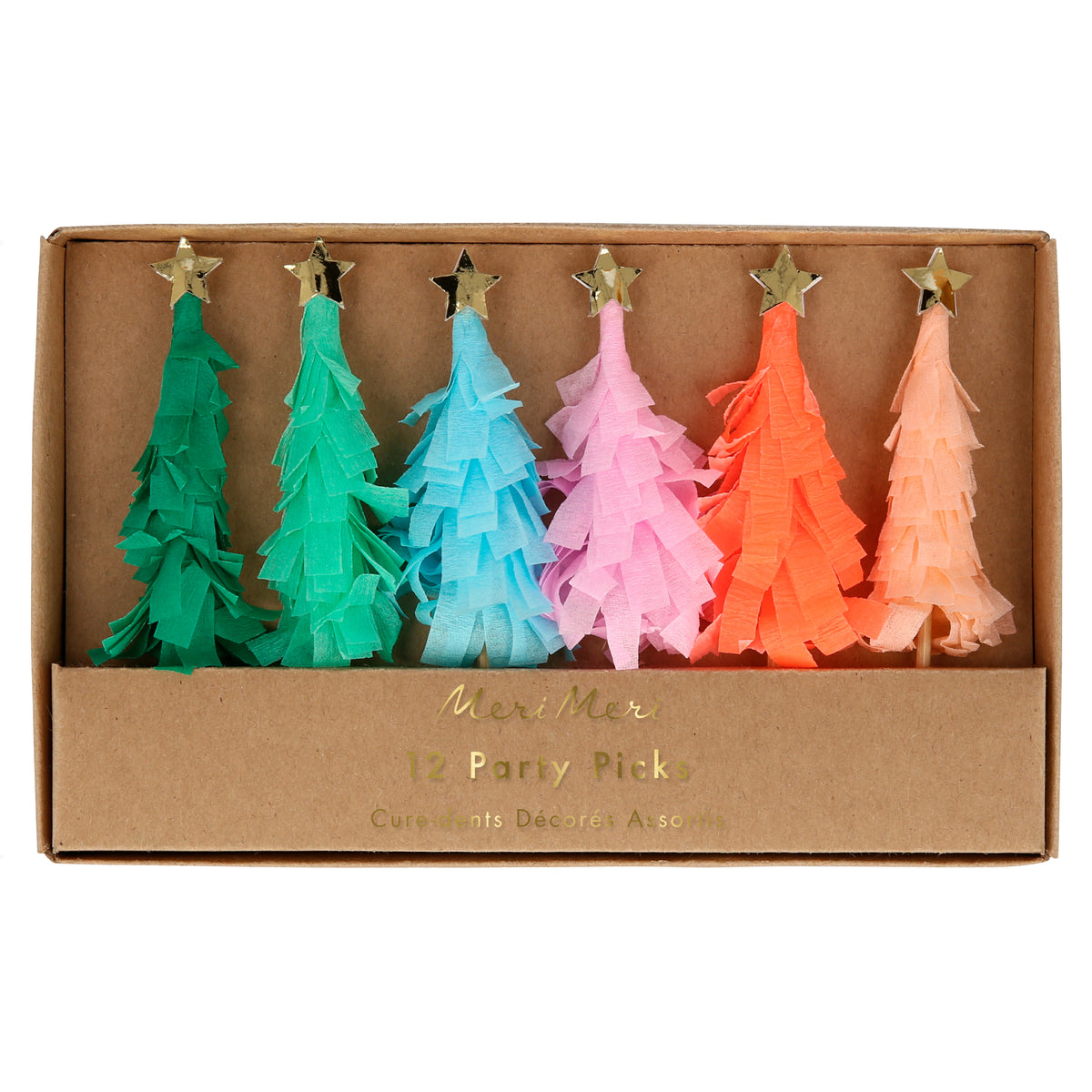 Rainbow Fringed Tree Picks Meri Meri