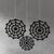 Classic Black & White Spiderweb Fan Decoration