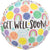 Get Well Happy Doodles Foil Balloon
