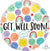 Get Well Happy Doodles Foil Balloon