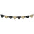 Black & Gold Scalloped Fringe Garland