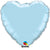 18" Pearl Light Blue Heart Foil Balloon