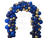 Blue & Chrome Gold Balloon Arch
