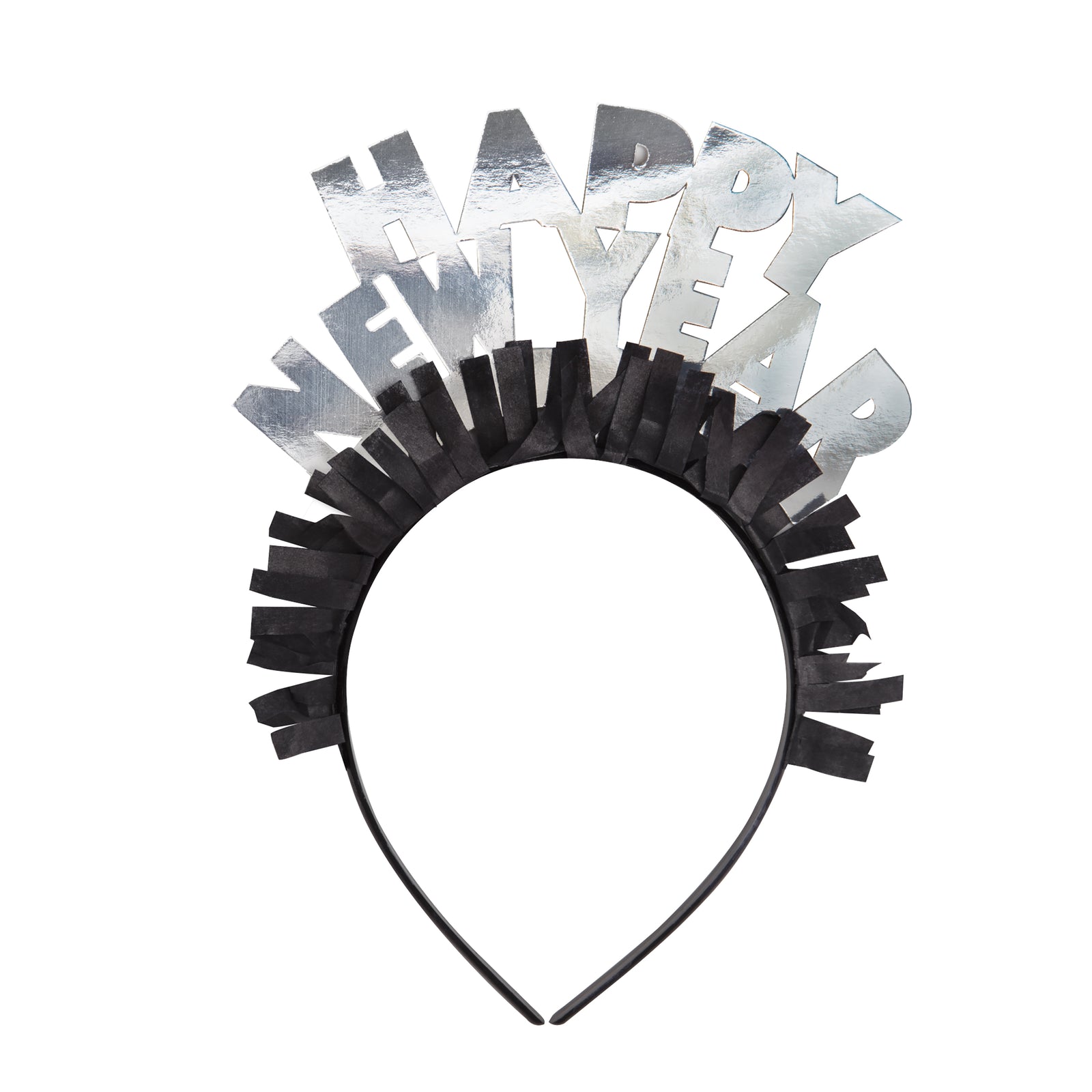 Gold & Silver Happy New Year Headbands with Fringe