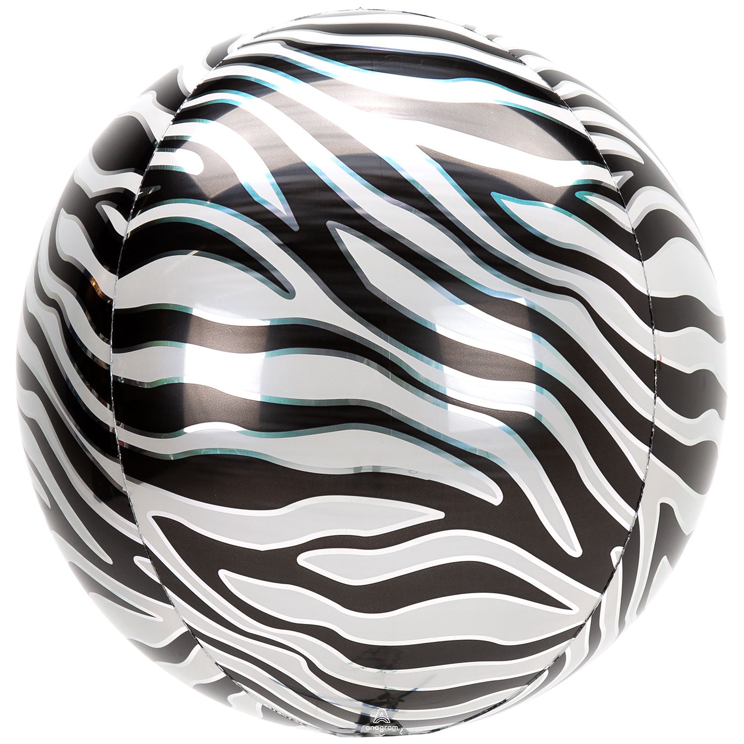 Orbz Animals Zebra Print Foil Ballon