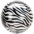 Orbz Animals Zebra Print Foil Ballon