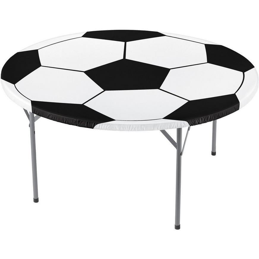 Soccer Round Table Cover with Elastic Edge