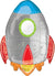 Rocket Ship Shape Foil Balloon