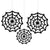 Classic Black & White Spiderweb Fan Decoration
