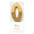 Gold Glitter Number Candle 0