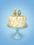 Gold Glitter Number Candle 0