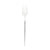 Silver & White Plastic Forks - 20PC