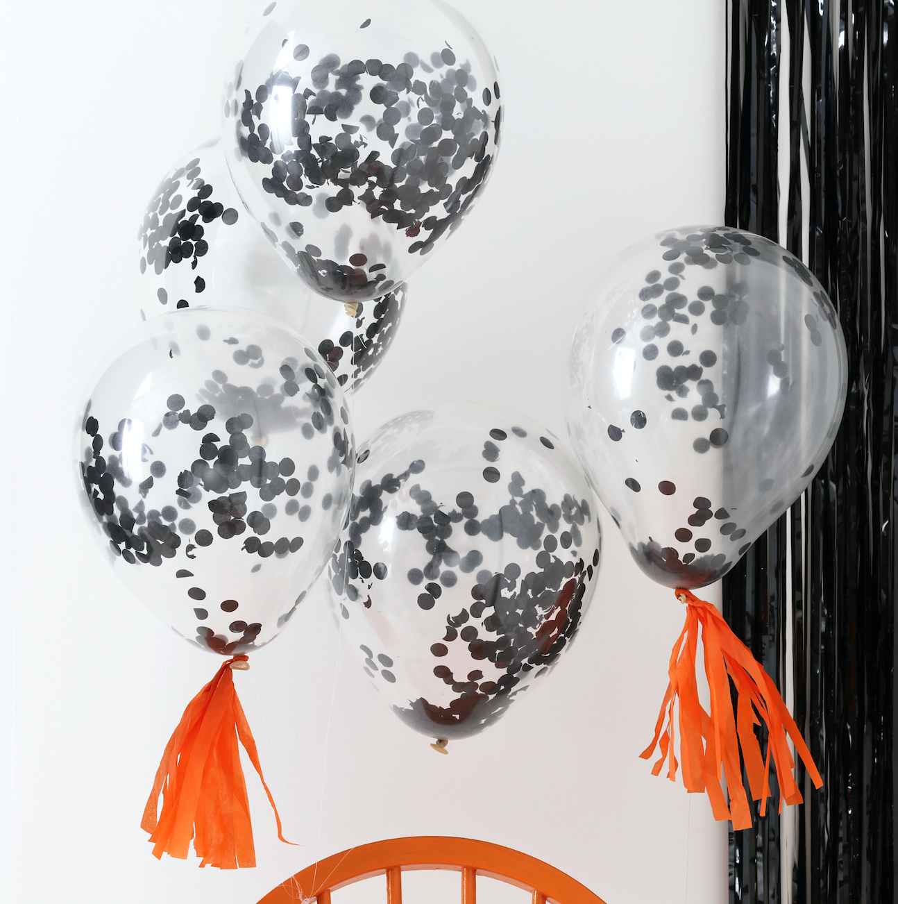 Black Confetti Balloons