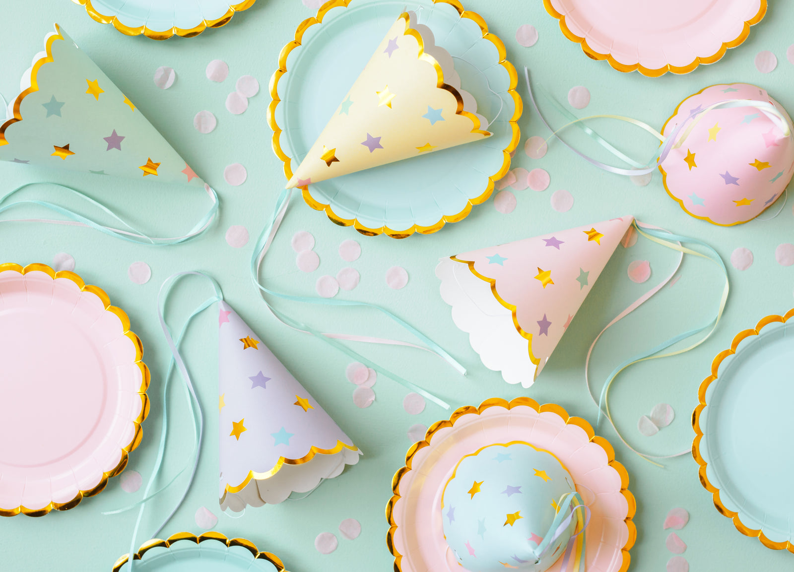 Pastel Stars Party Hats