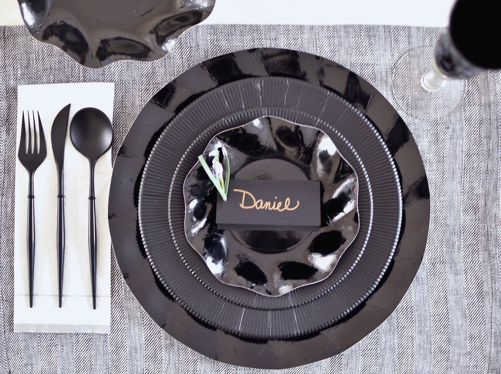 All Black Assorted Plastic Flatware