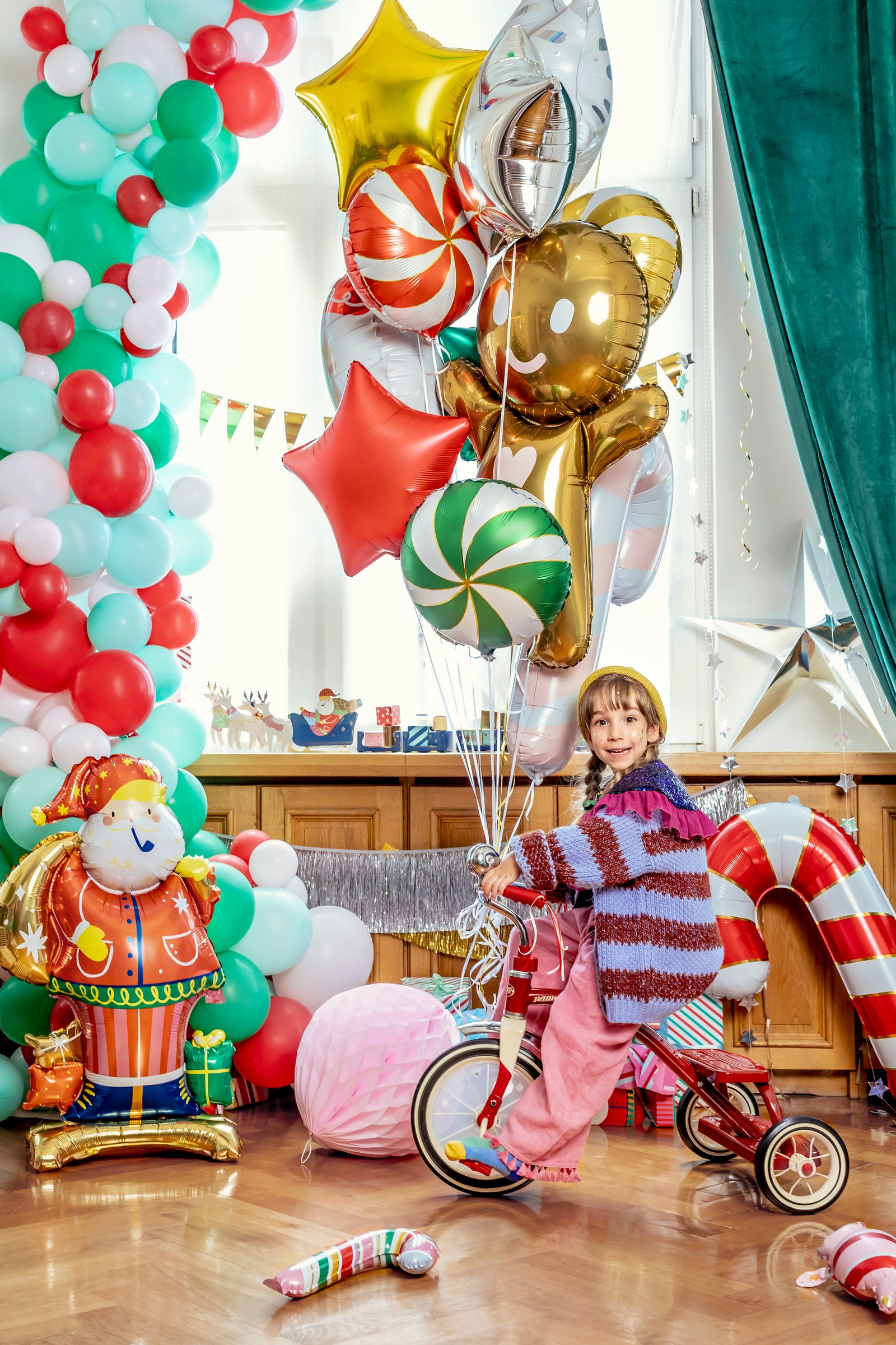Pink & Red Candy Foil Balloon