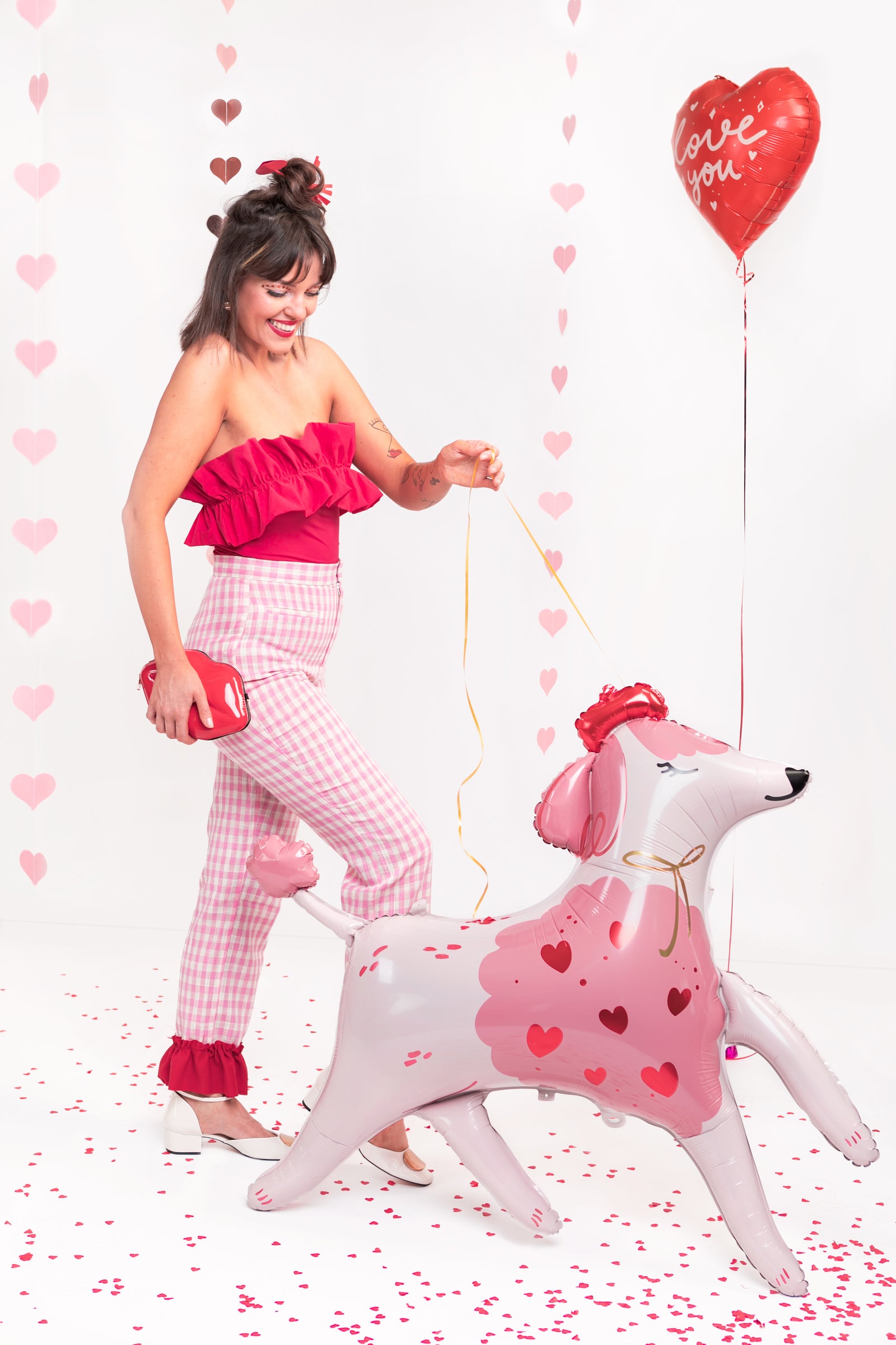 Love You Heart Foil Balloon