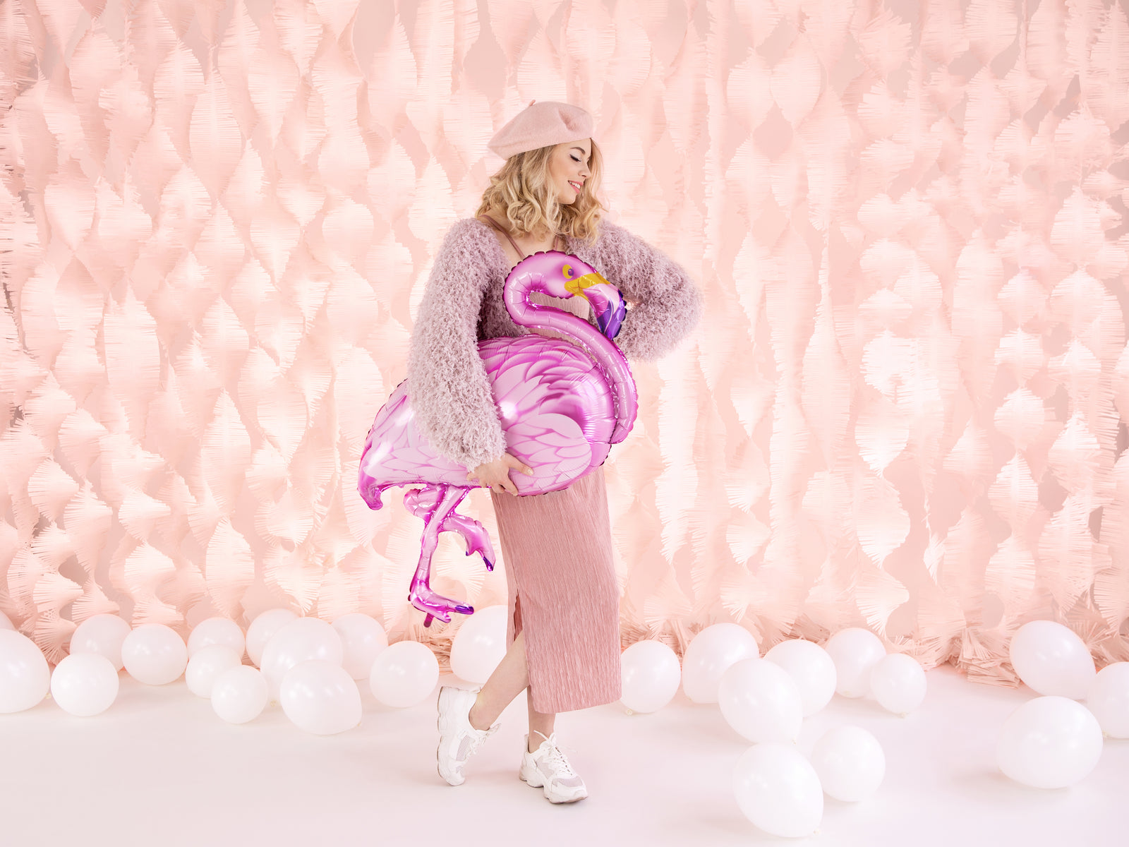 Pink Flamingo Shape Foil Balloon