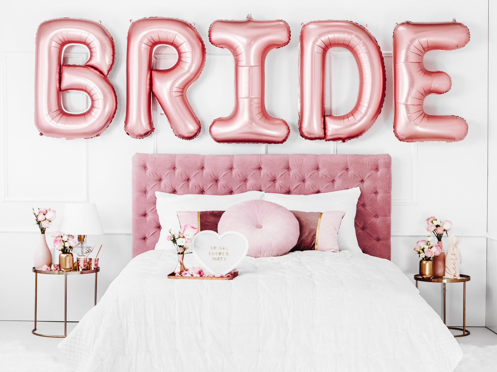 Rose Gold 'Bride' Balloon Bunting