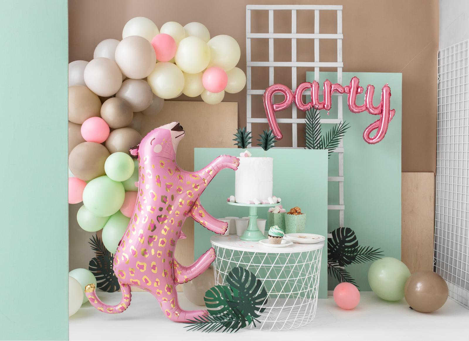 Pink Leopard Foil Balloon