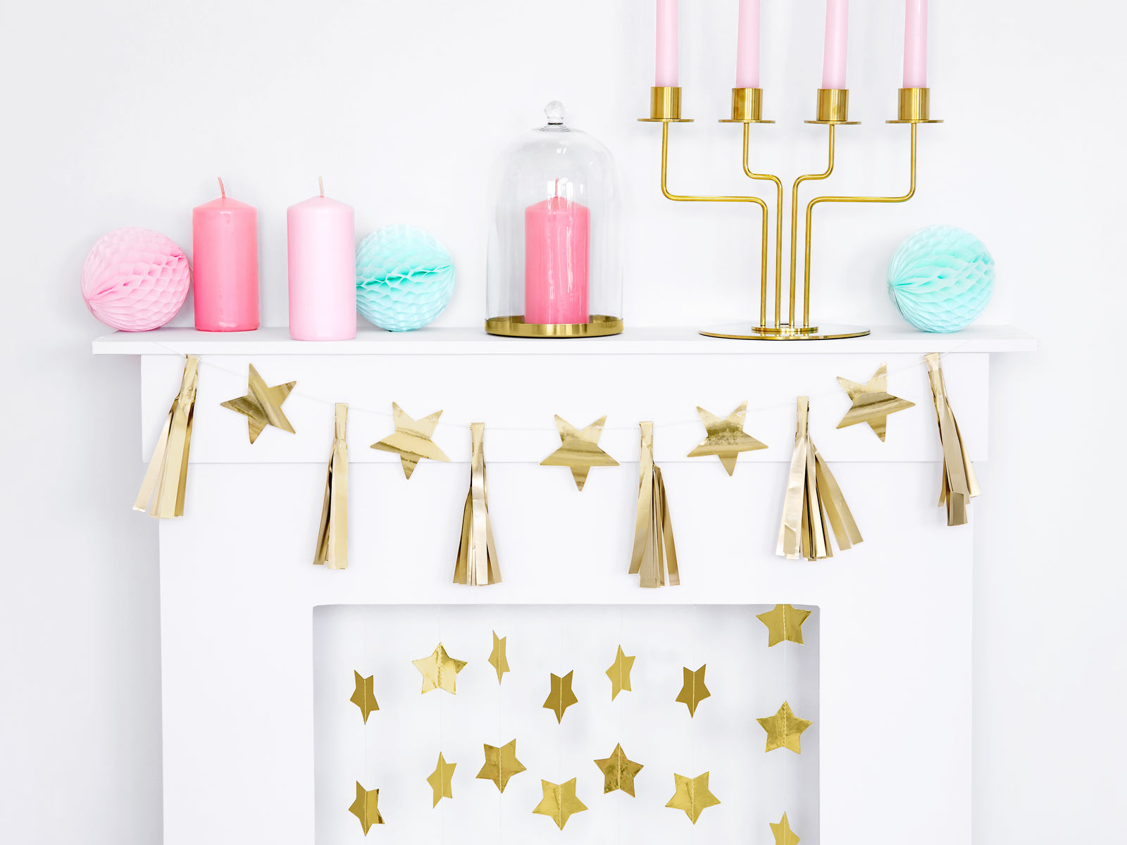 Gold Stars & Tassels Paper Garland
