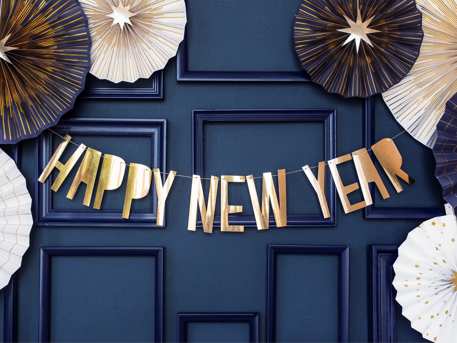 Gold Happy New Year Banner