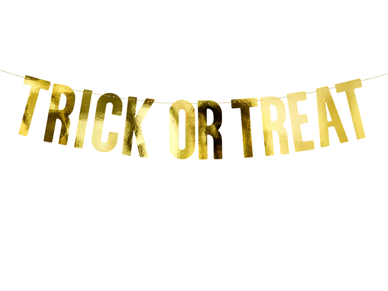 Gold Trick or Treat Letter Banner