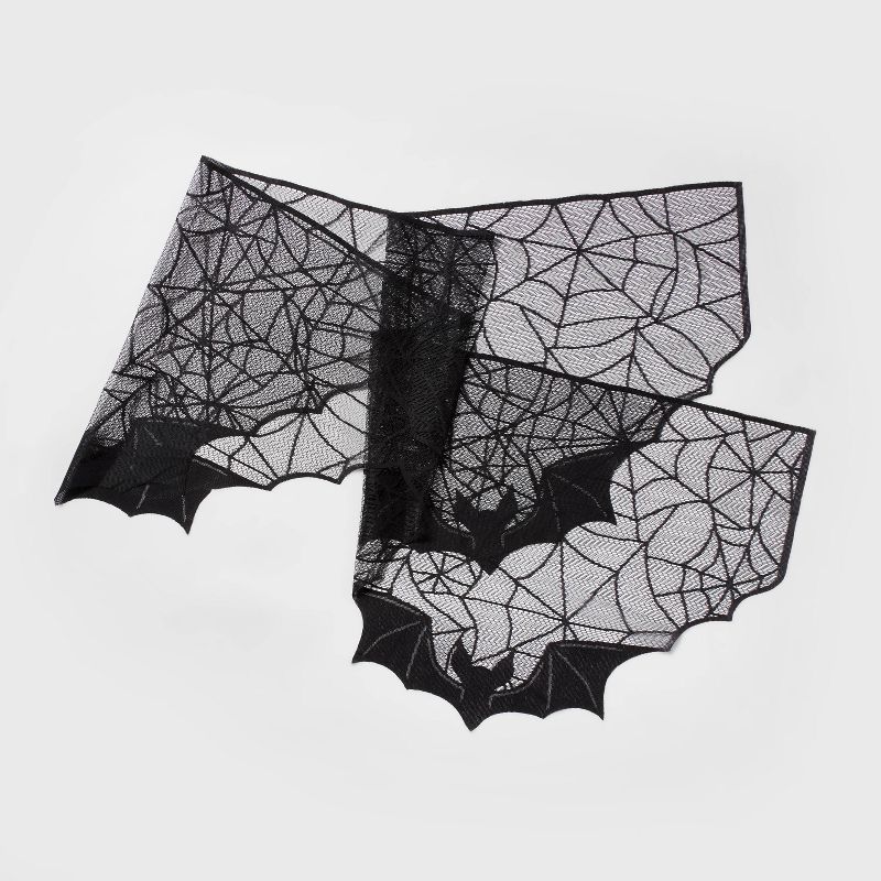 Classic Black & White Mantle Scarf Fabric