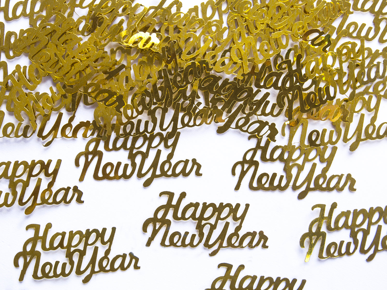 Happy New Year Gold Confetti