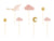 Pink Cupcake Stork Toppers