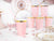 Light Pink Paper Cups Gold Edge