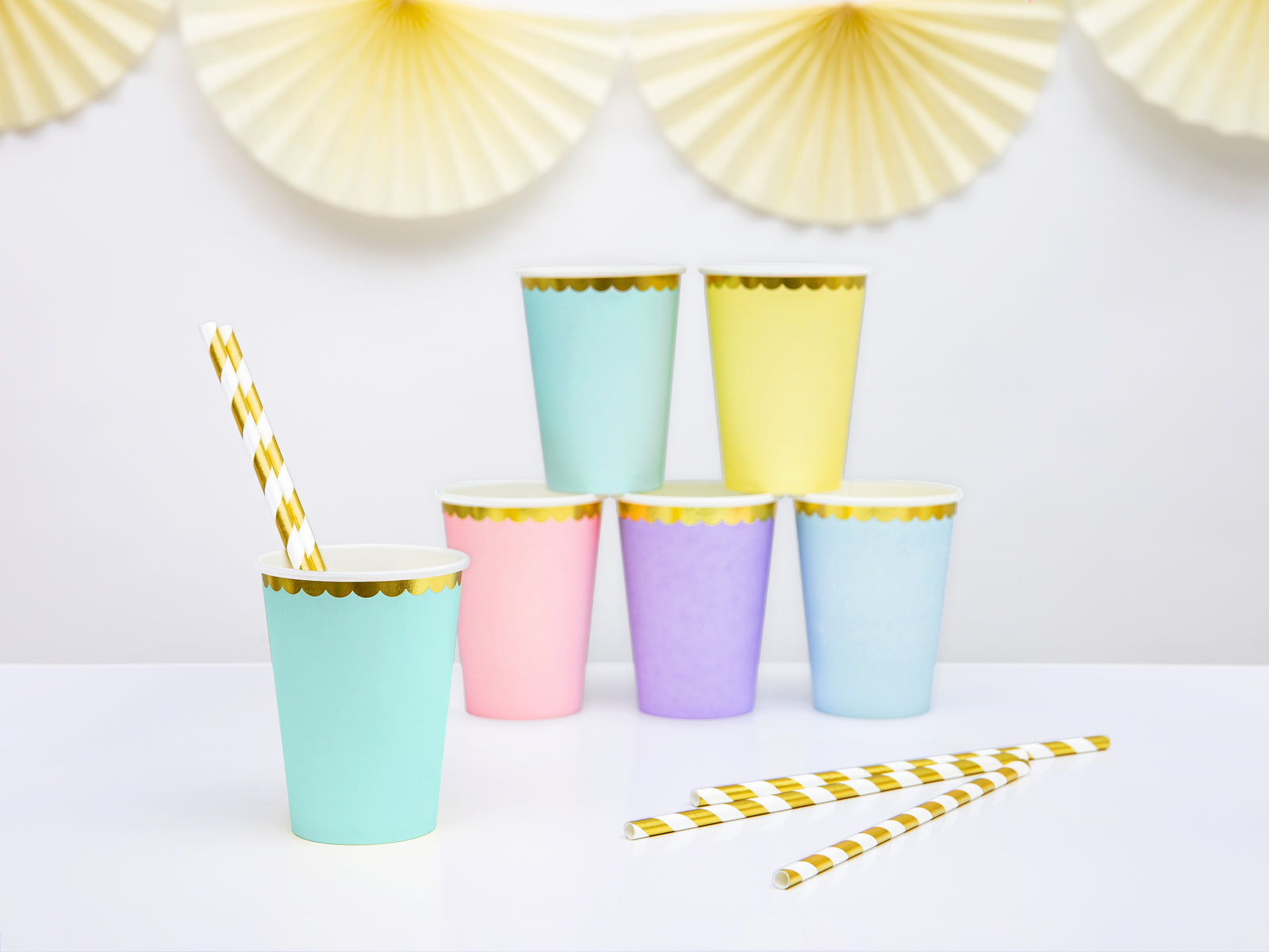 Pastel Mint Paper Cups