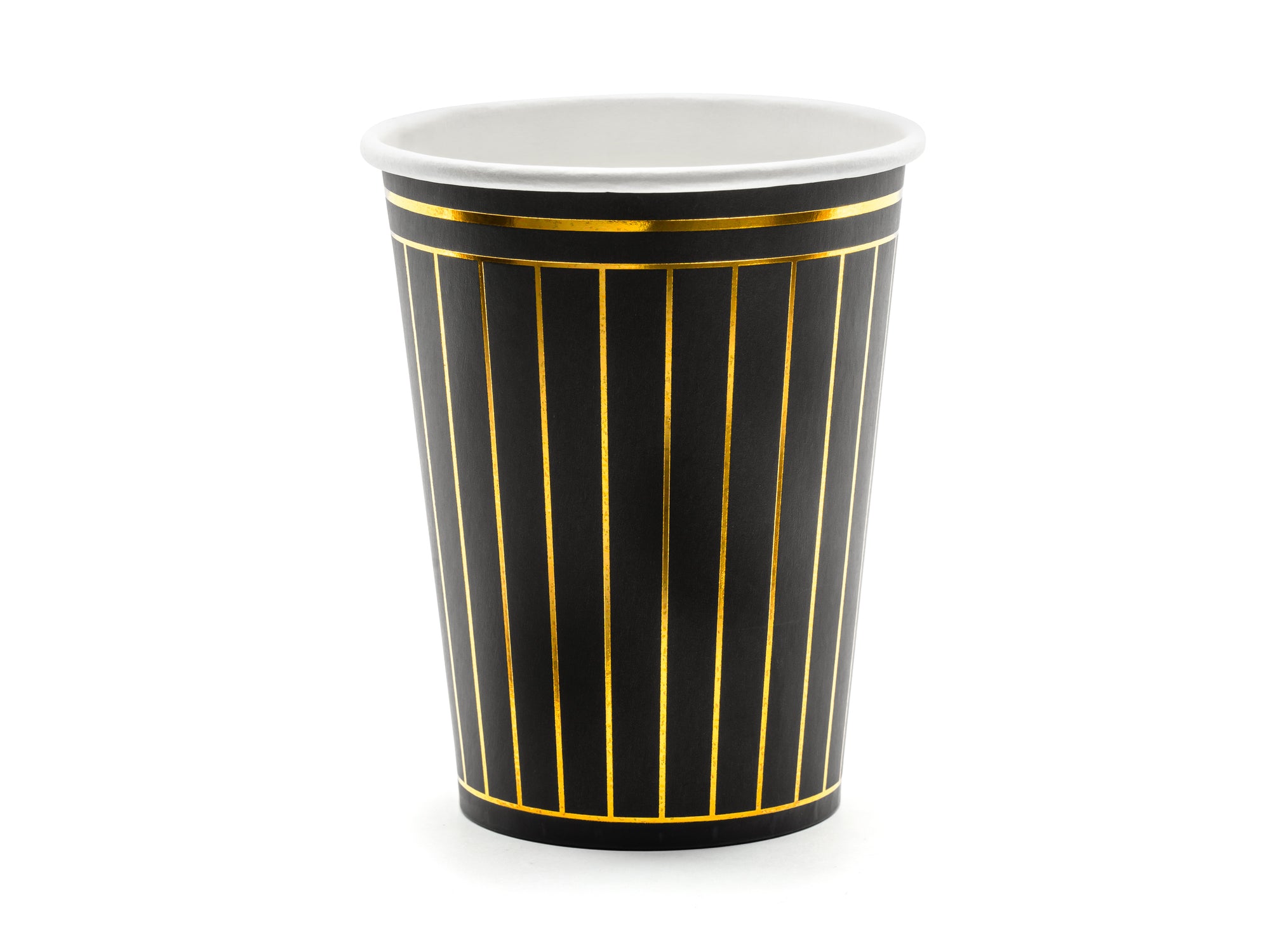 Black Striped Paper Party Cups 