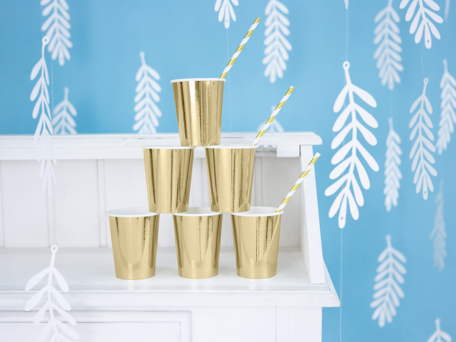 Gold Shiny Metallic Paper Cups