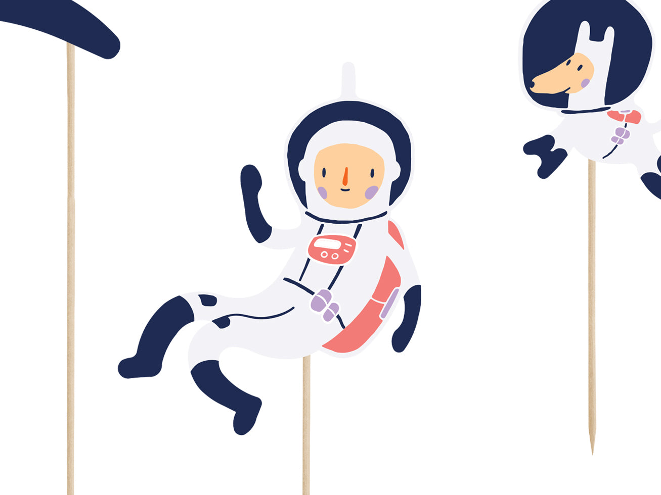 Space Party Cake Toppers