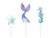 Mermaid Party Cake Toppers