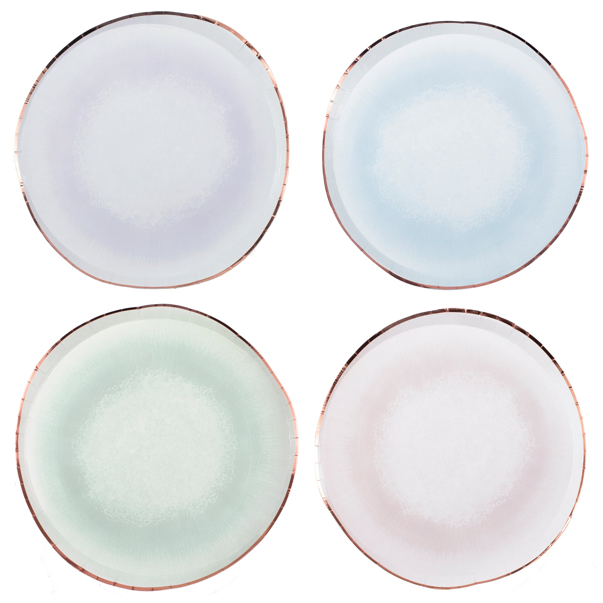 Reactive Glaze Pastel Watercolour Paper Plates