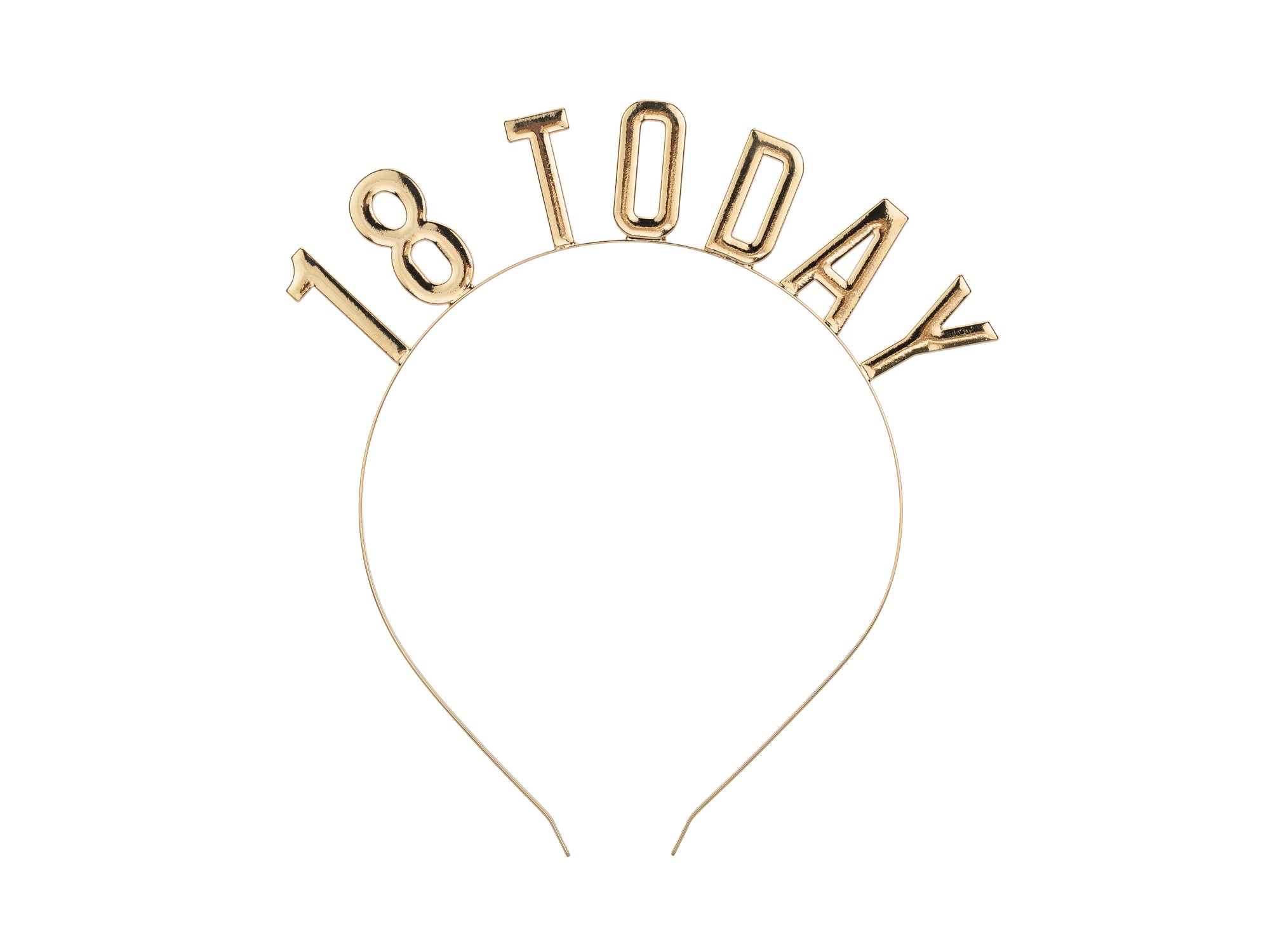 Gold Eighteen Today Birthday Headband